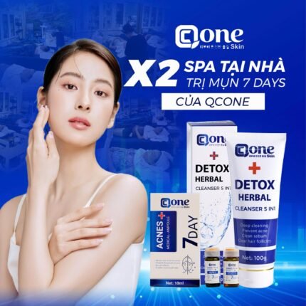 Bộ trị mụn tại nhà 7 ngày của Qcone