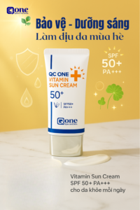 bao ve da mua he voi qcone vitamin sun cream spf co du khong